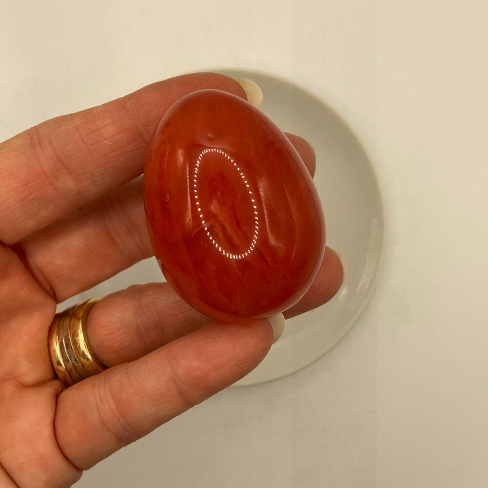 TWO Genuine Cherry Quartz Eggs Natural Quartz Solid Quartz EggS NEW